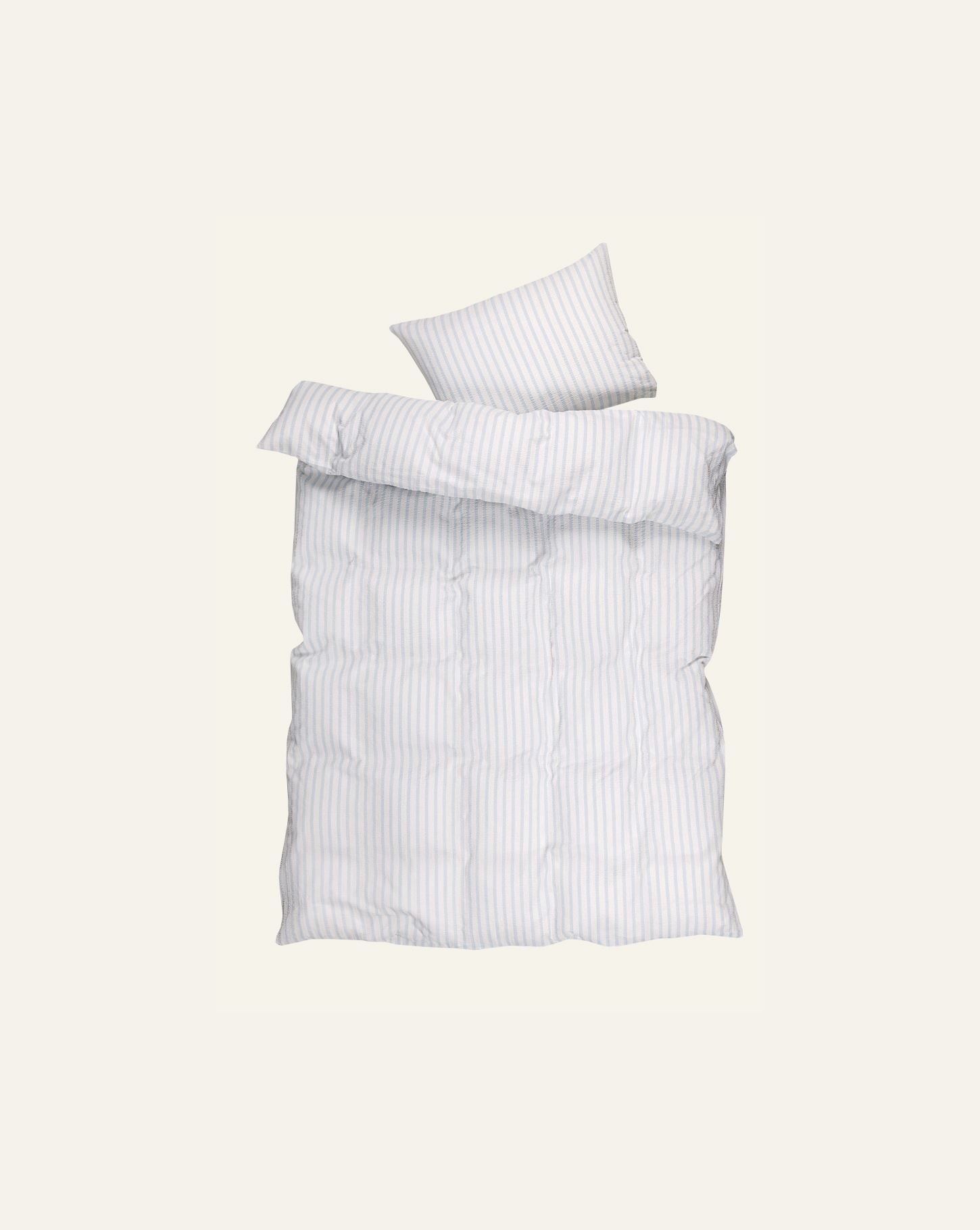 Krepp sengesett tåkeblå - 2