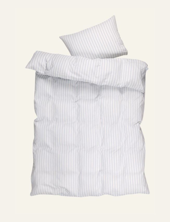 Krepp sengesett tåkeblå - 2