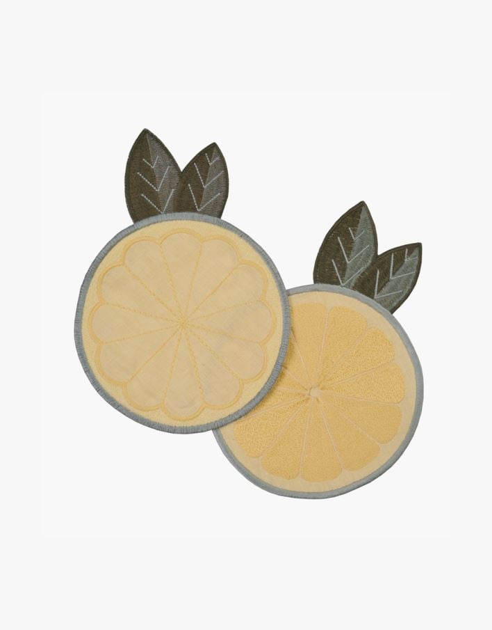 Drikkebrikke gul - ø 15cm gul - 1