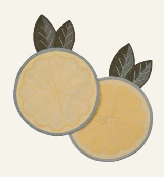 Kid Lemon 2pk Drikkebrikke Gul ø 15cm