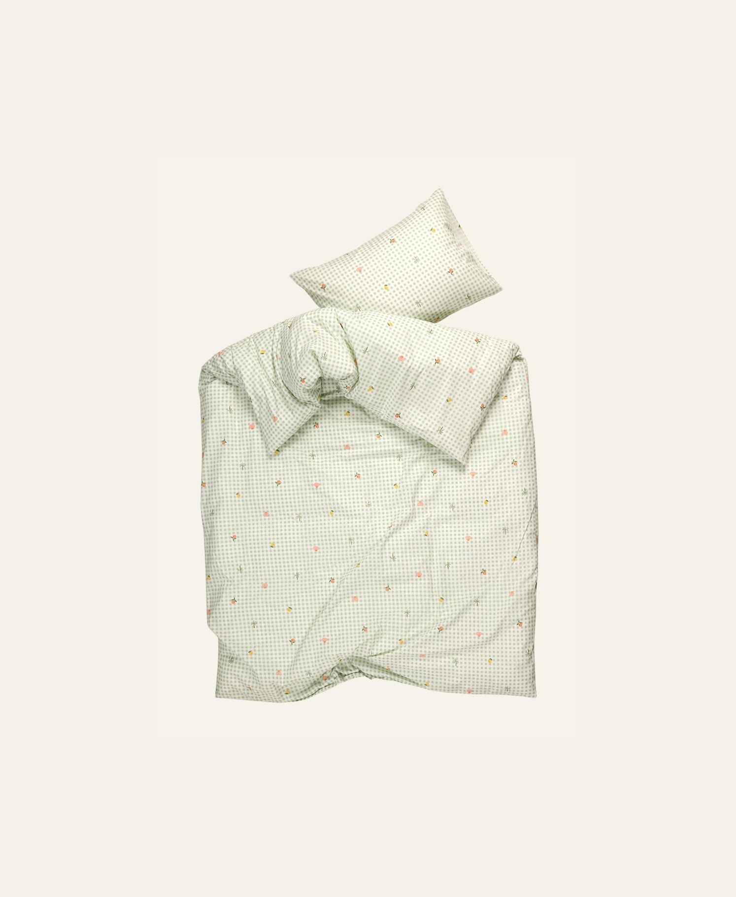 Bomull sengesett grønn - 4