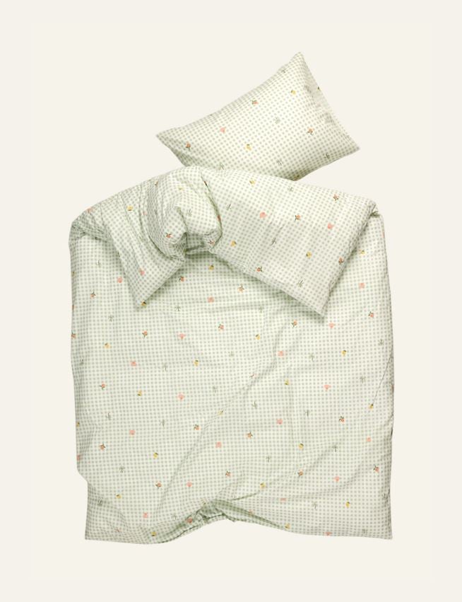 Bomull sengesett grønn - 4