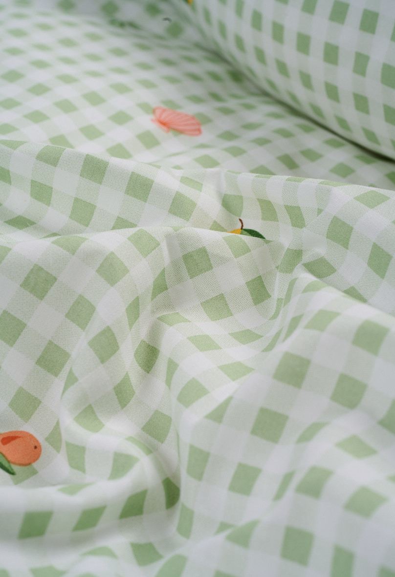 Bomull sengesett grønn - 3
