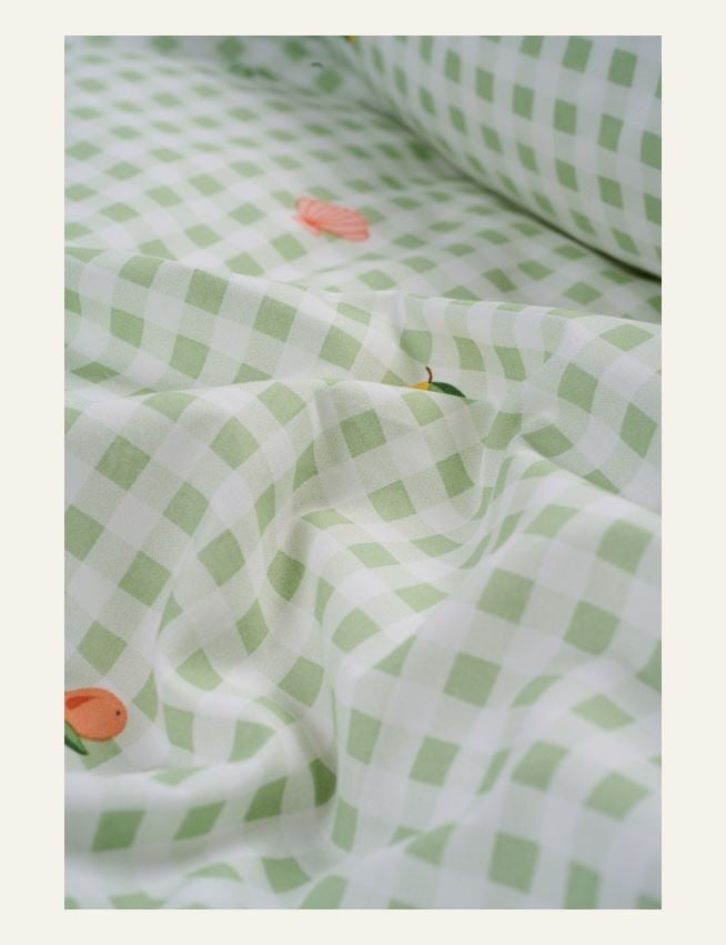 Bomull sengesett grønn - 3