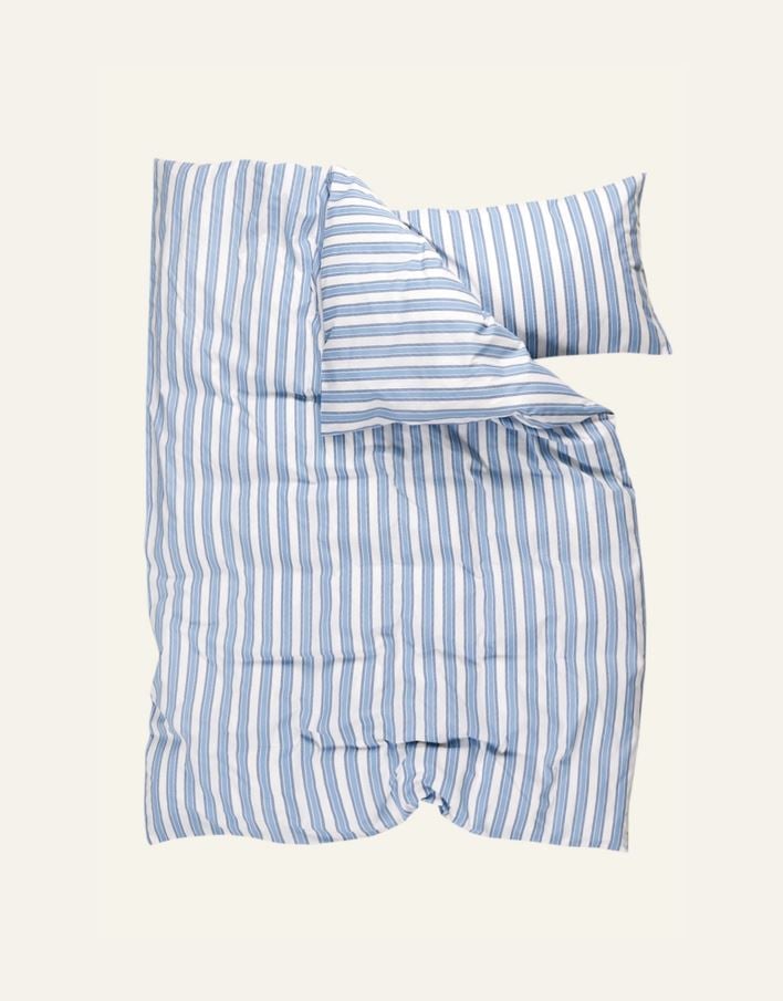 Bomull sengesett blå - 3