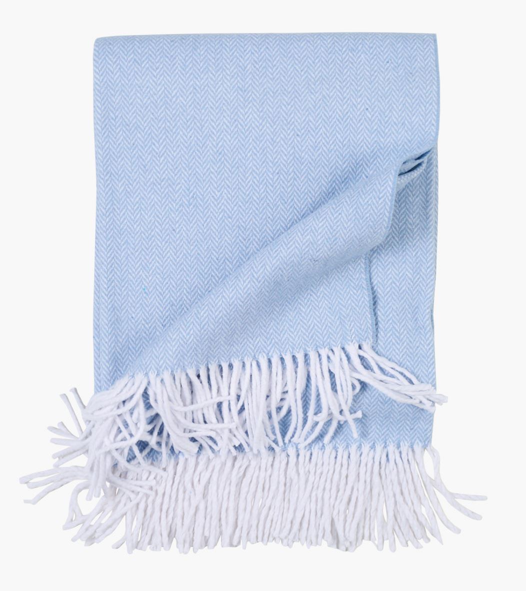 Pledd lys blå - 130x170 cm lys blå - 1