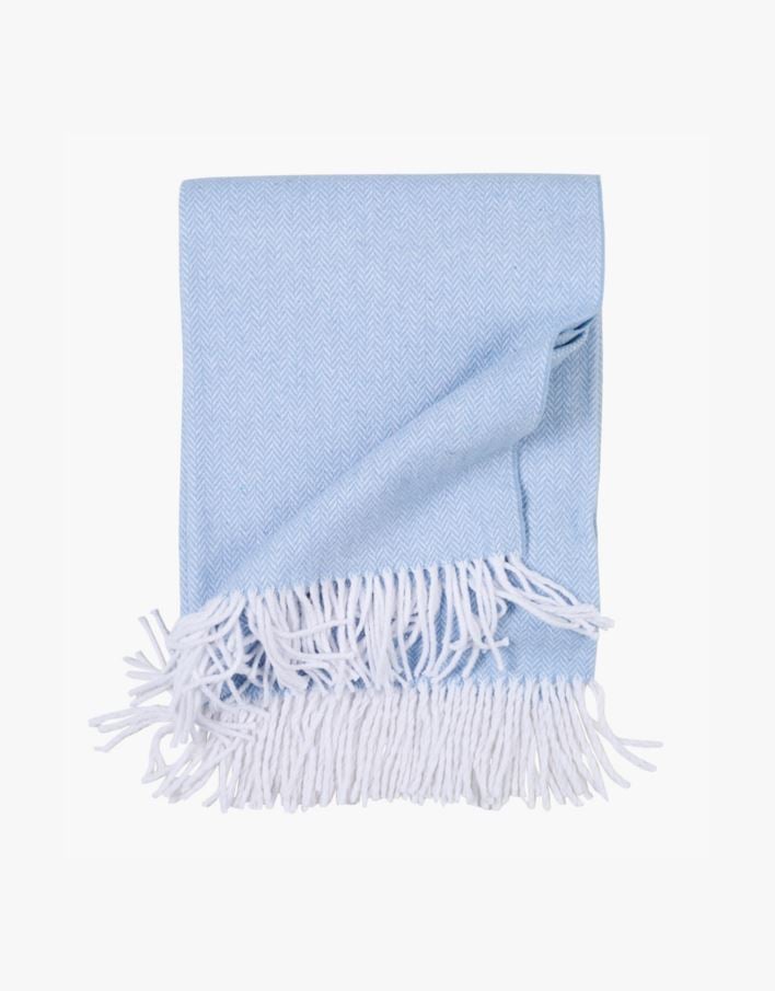 Pledd lys blå - 130x170 cm lys blå - 1