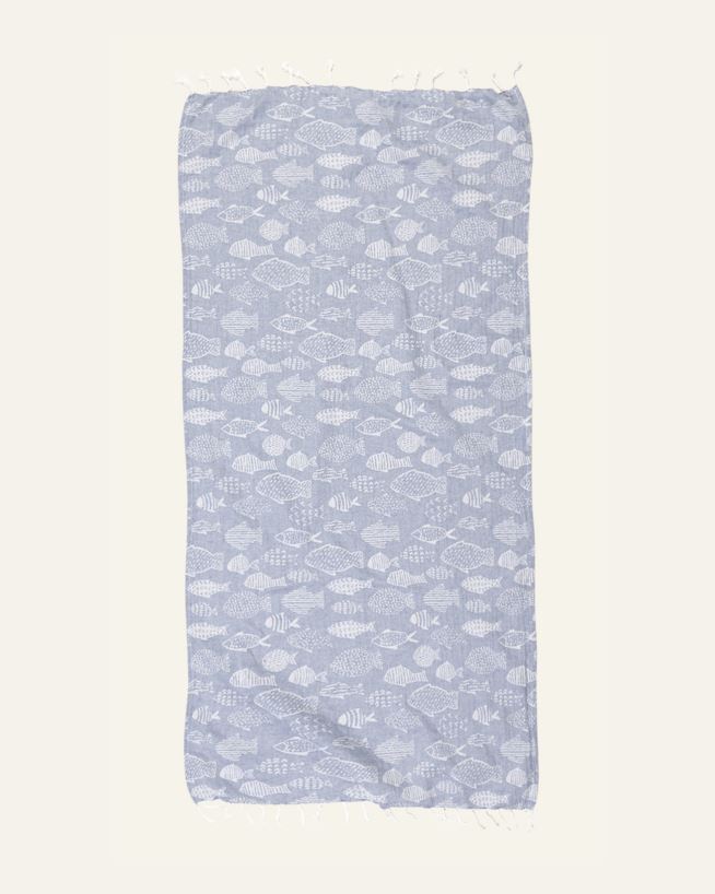 Badehåndkle blå - 70x150 cm blå - 1