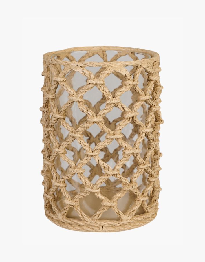 Telysholder beige - 10,7x10,7x15 cm beige - 1