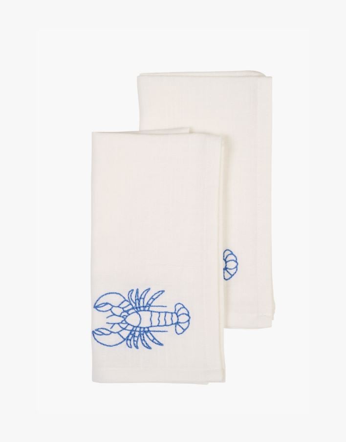 2pk tøyserviett hvit - 45x45 cm hvit - 1