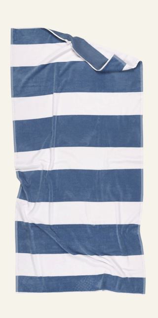 Kid Sailor Stripe Badehåndkle Blå 90x180 cm