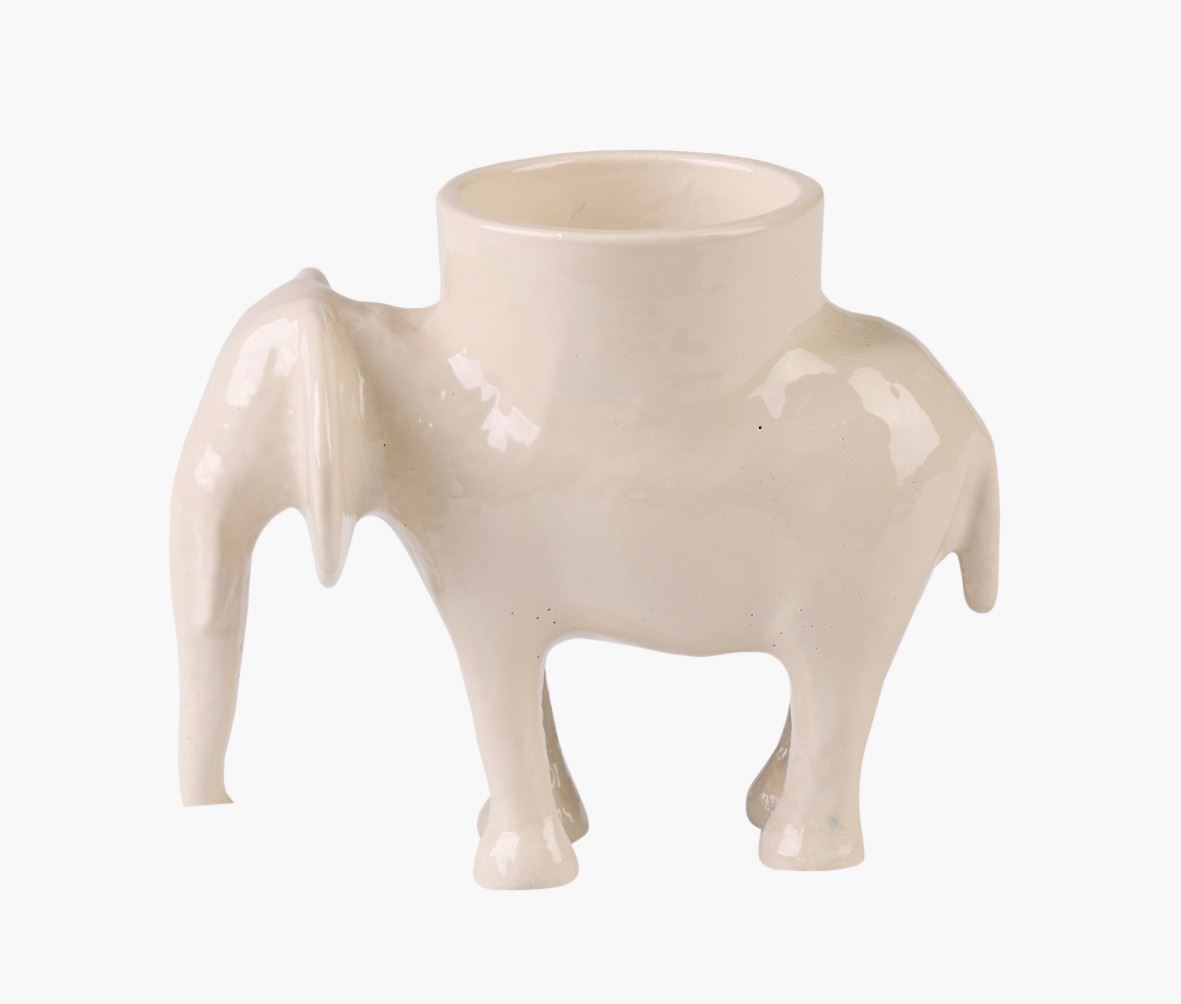 Telysholder beige - 11x6,5x9 cm beige - 1