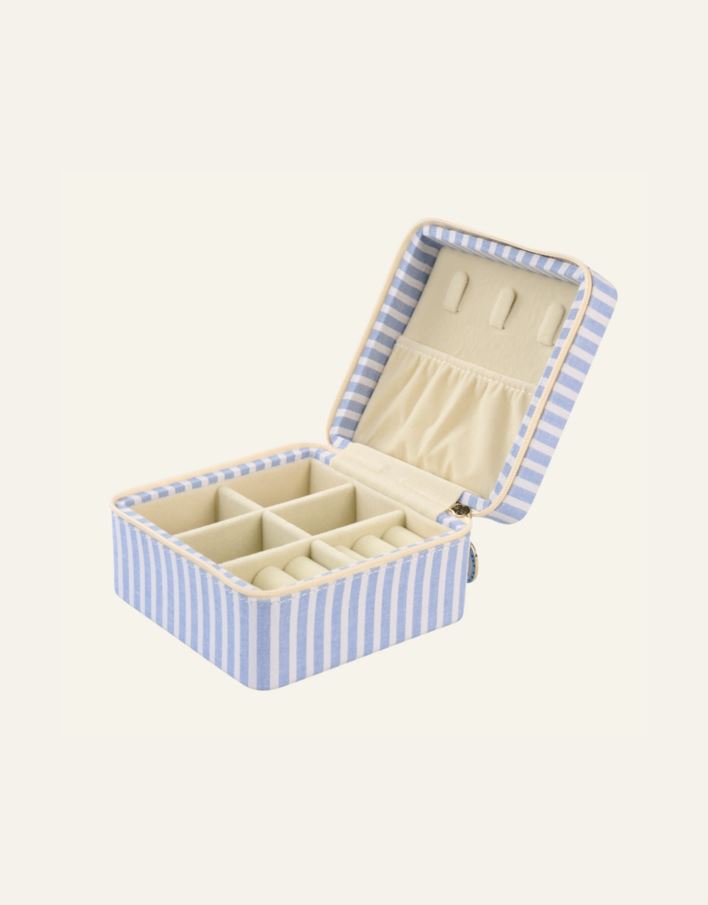 Smykkeskrin m/glidelås blå - 2