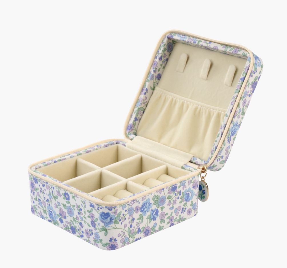 Smykkeskrin m/glidelås blå - 2