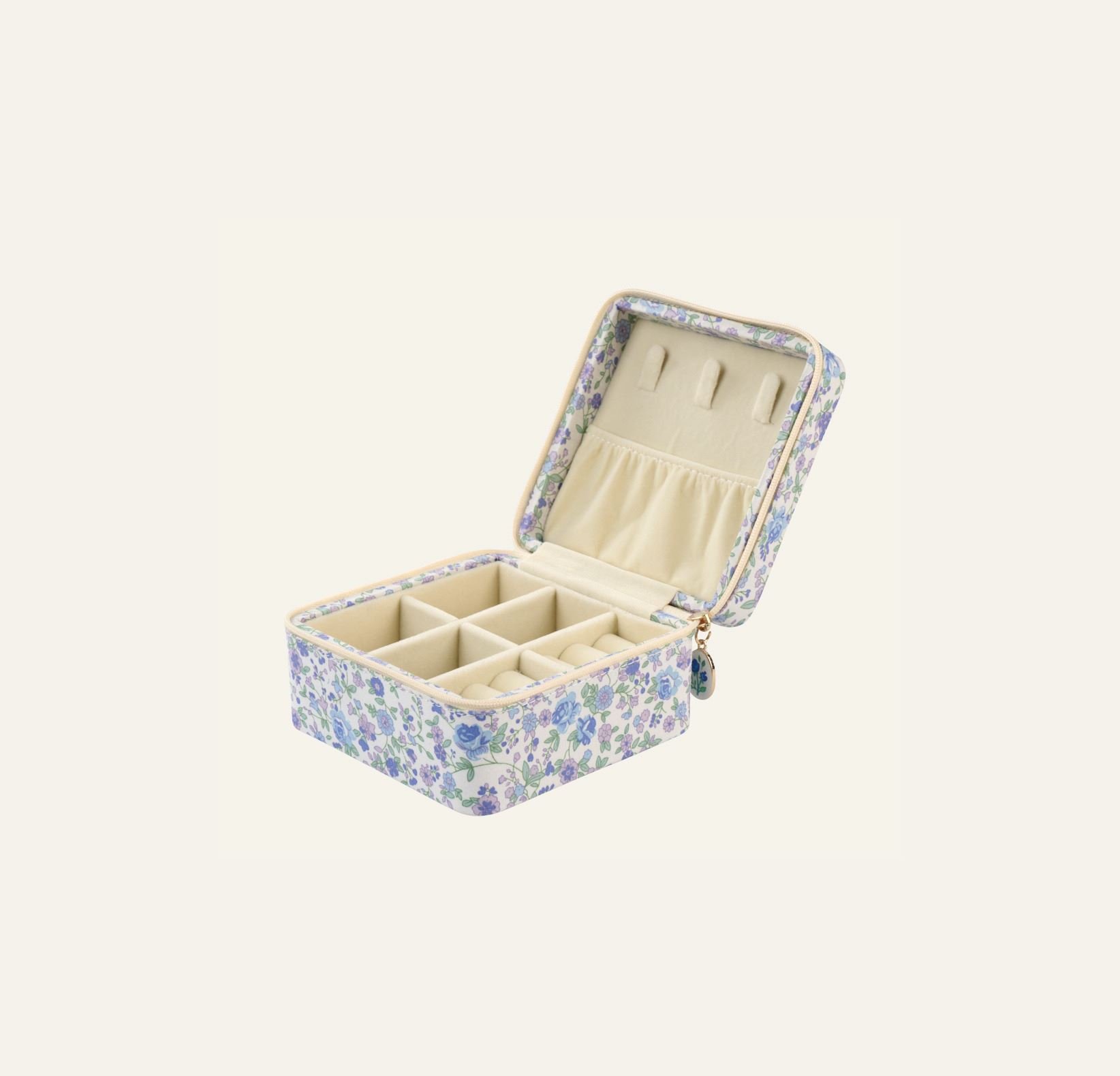 Smykkeskrin m/glidelås blå - 2