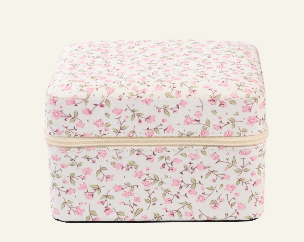 Smykkeskrin m/glidelås rosa - 11x11 cm rosa - 1