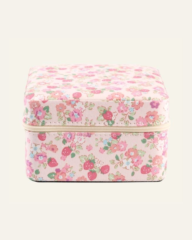 Smykkeskrin m/glidelås rosa - 11x11 cm rosa - 1