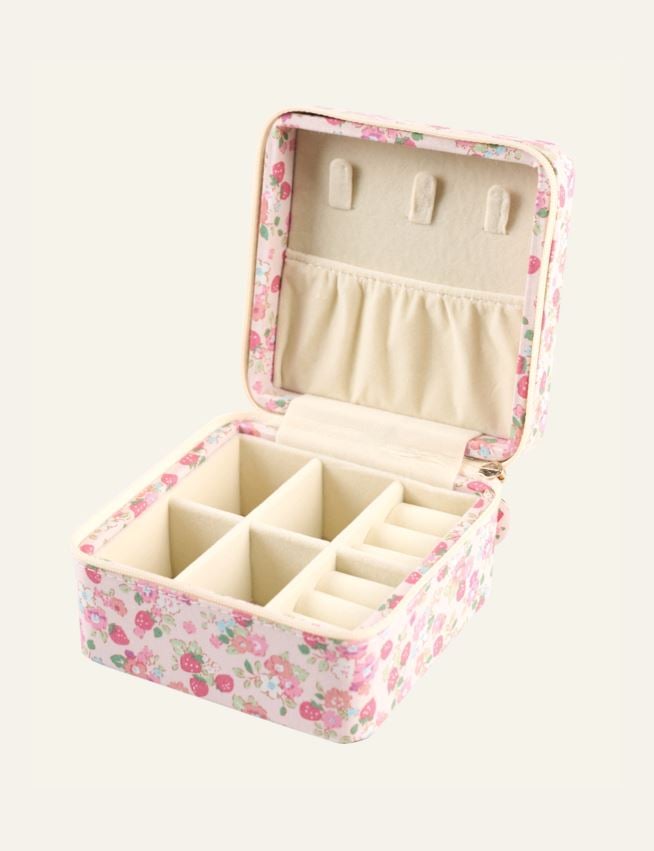 Smykkeskrin m/glidelås rosa - 3