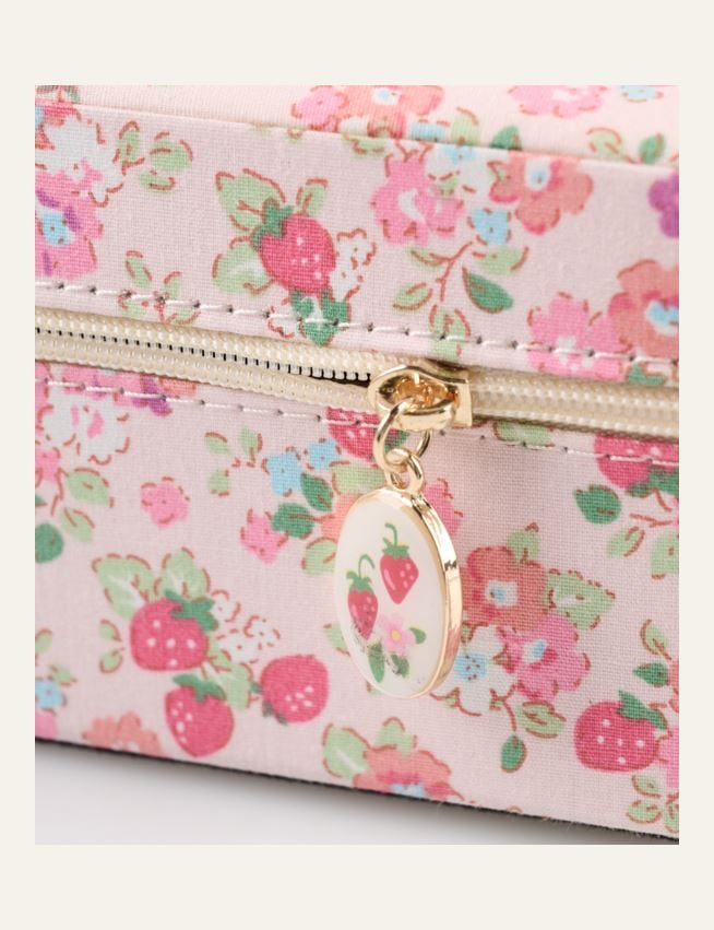 Smykkeskrin m/glidelås rosa - 2