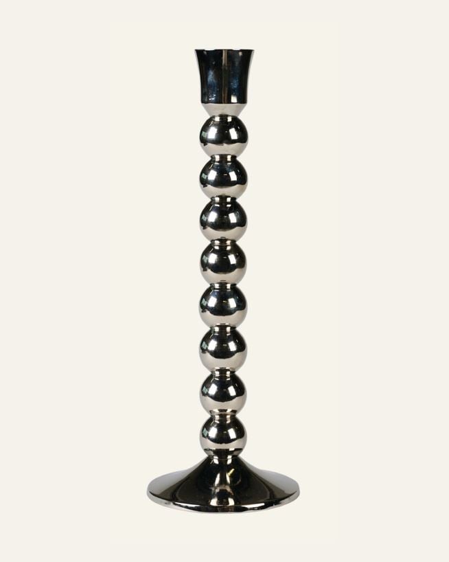 Lysestake sølv - 9x9x26 cm sølv - 1