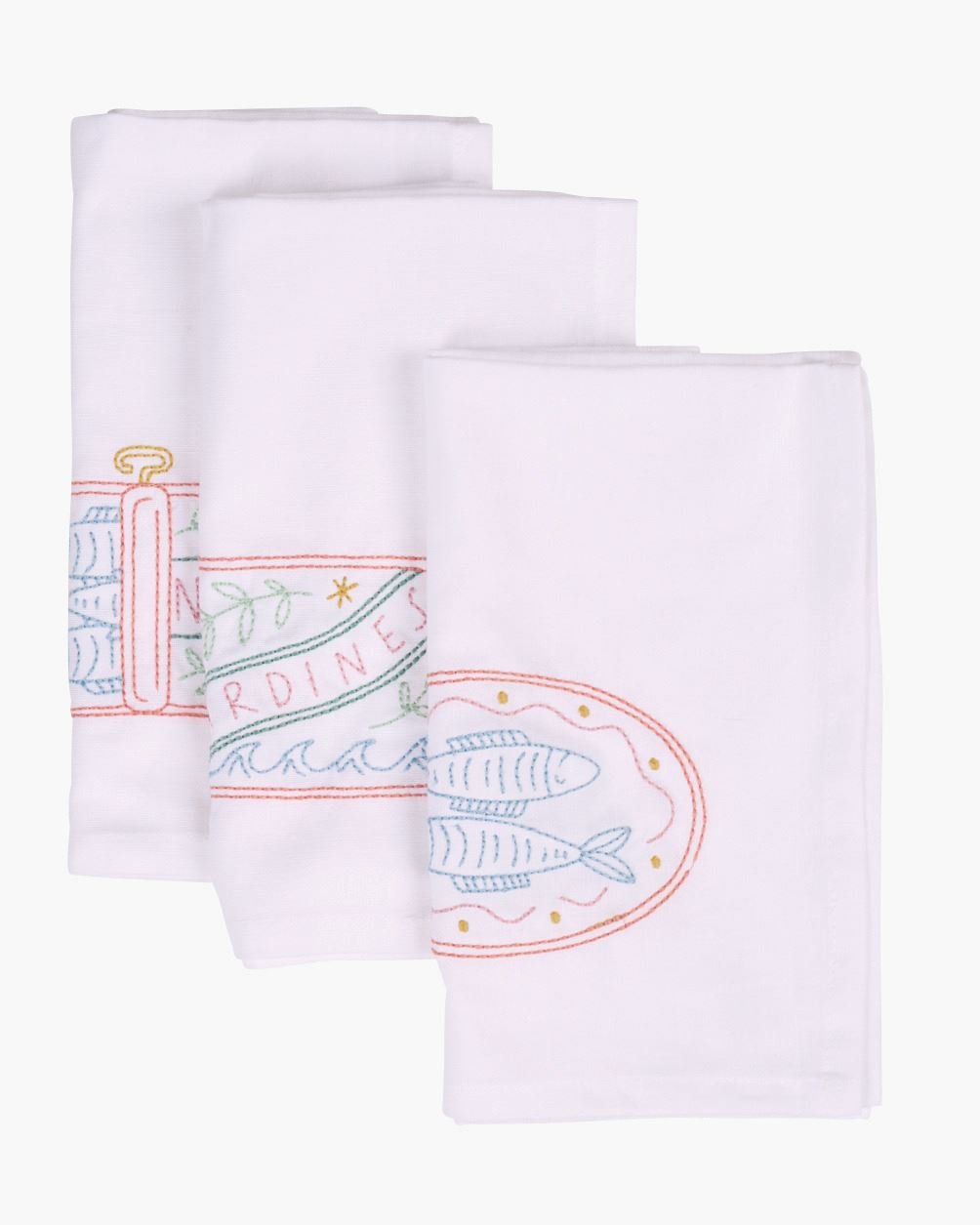 3 pk tøyserviett hvit - 45x45 cm hvit - 1