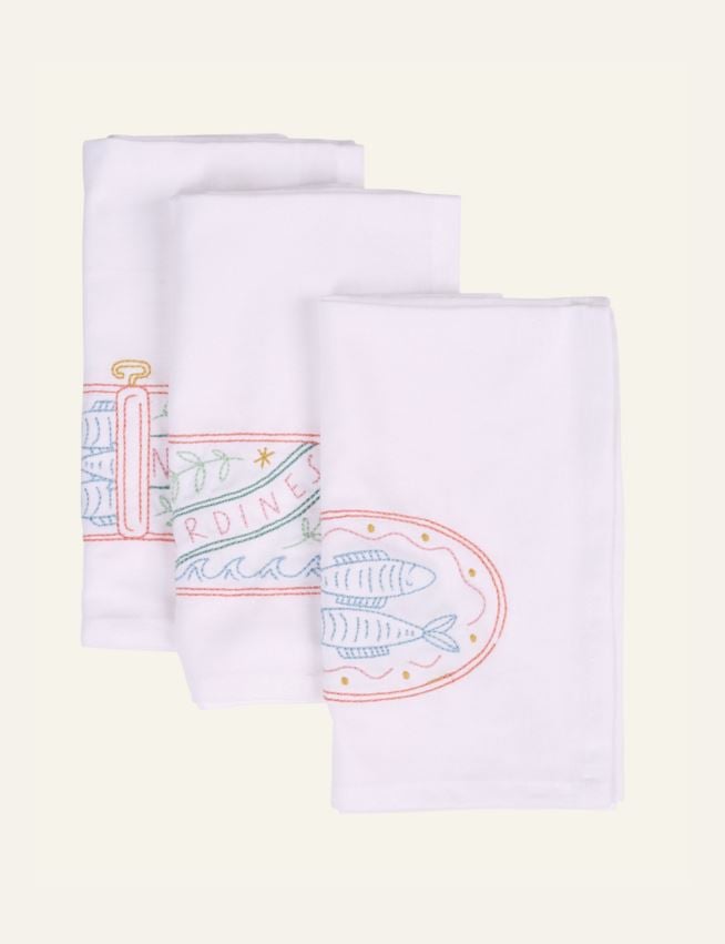 3 pk tøyserviett hvit - 2