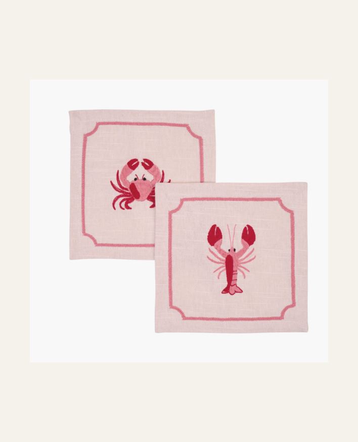 2pk drikkebrikke rosa - 15x15 cm rosa - 1