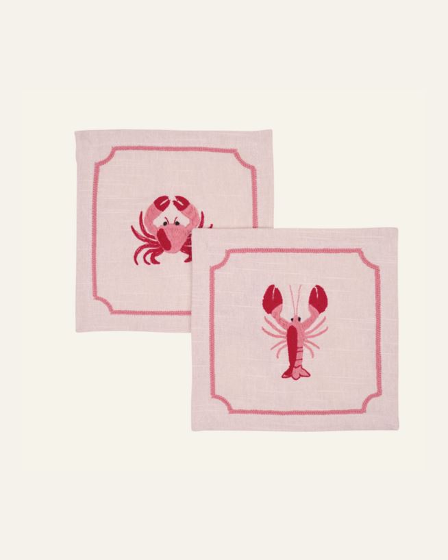 2pk drikkebrikke rosa - 15x15 cm rosa - 1