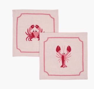Kid Sea 2pk Drikkebrikke Rosa 15x15 cm