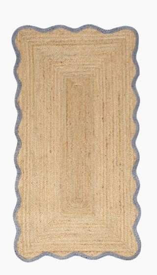 Kid Wava Jute Teppe Gråblå 80x150 cm