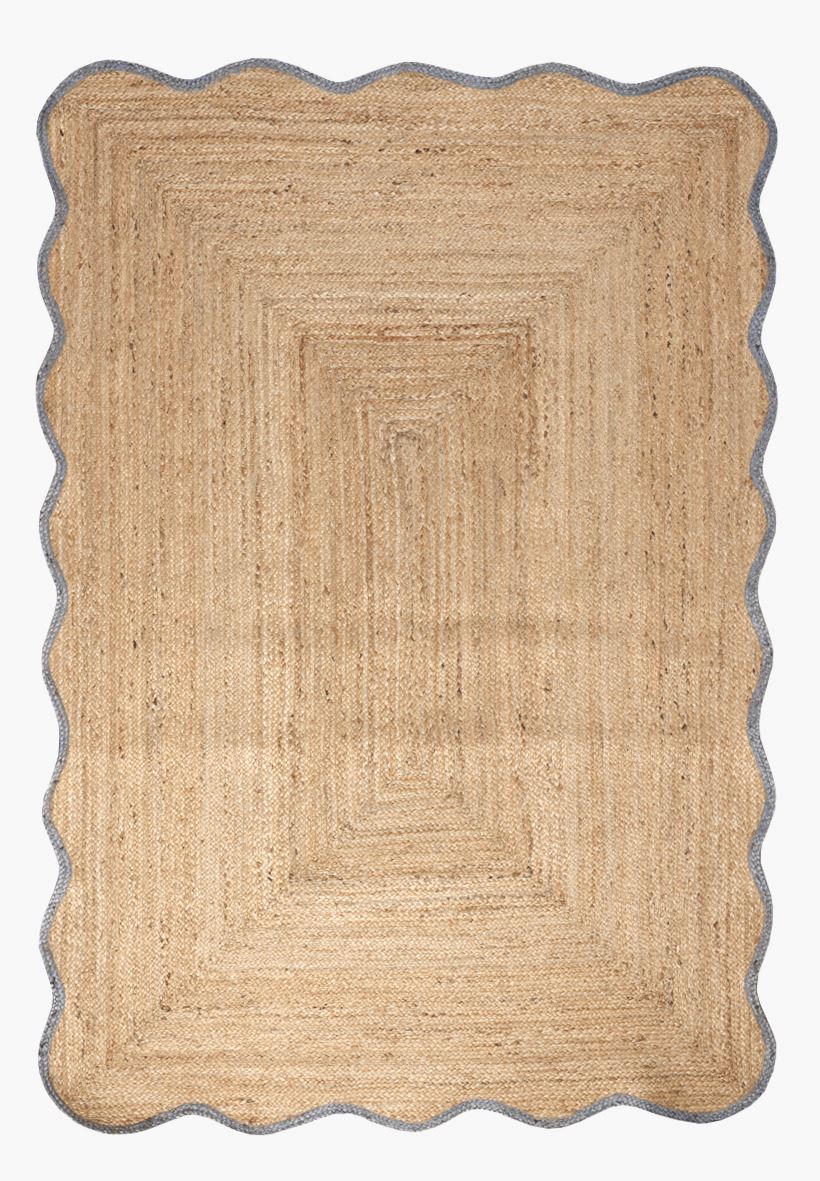 Jute teppe gråblå - 160x230 cm gråblå - 1