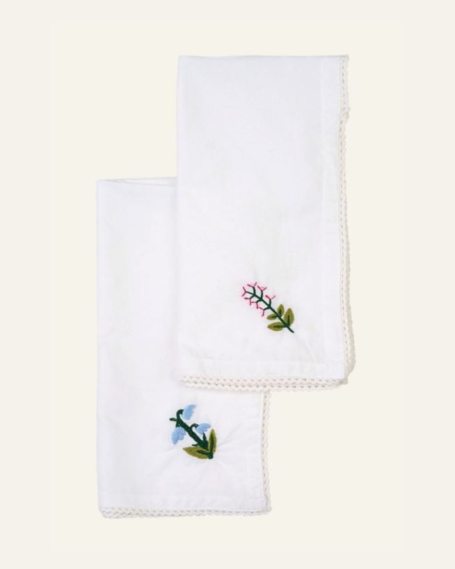 2pk tøyserviett hvit - 45x45 cm hvit - 1