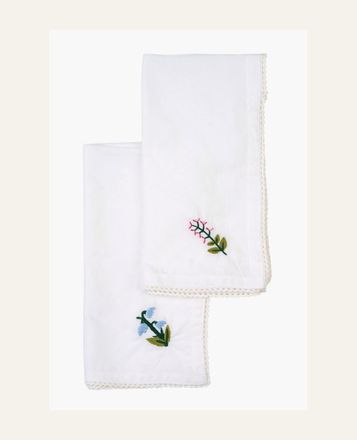 2pk tøyserviett hvit - 45x45 cm hvit - 1