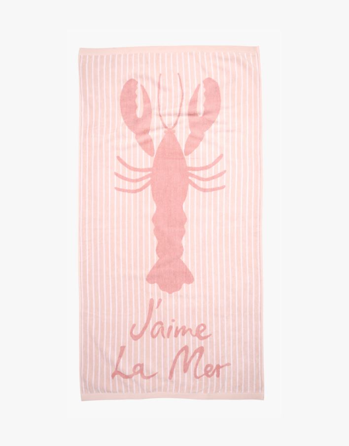 Badehåndkle multi rosa - 75x150 cm multi rosa - 1