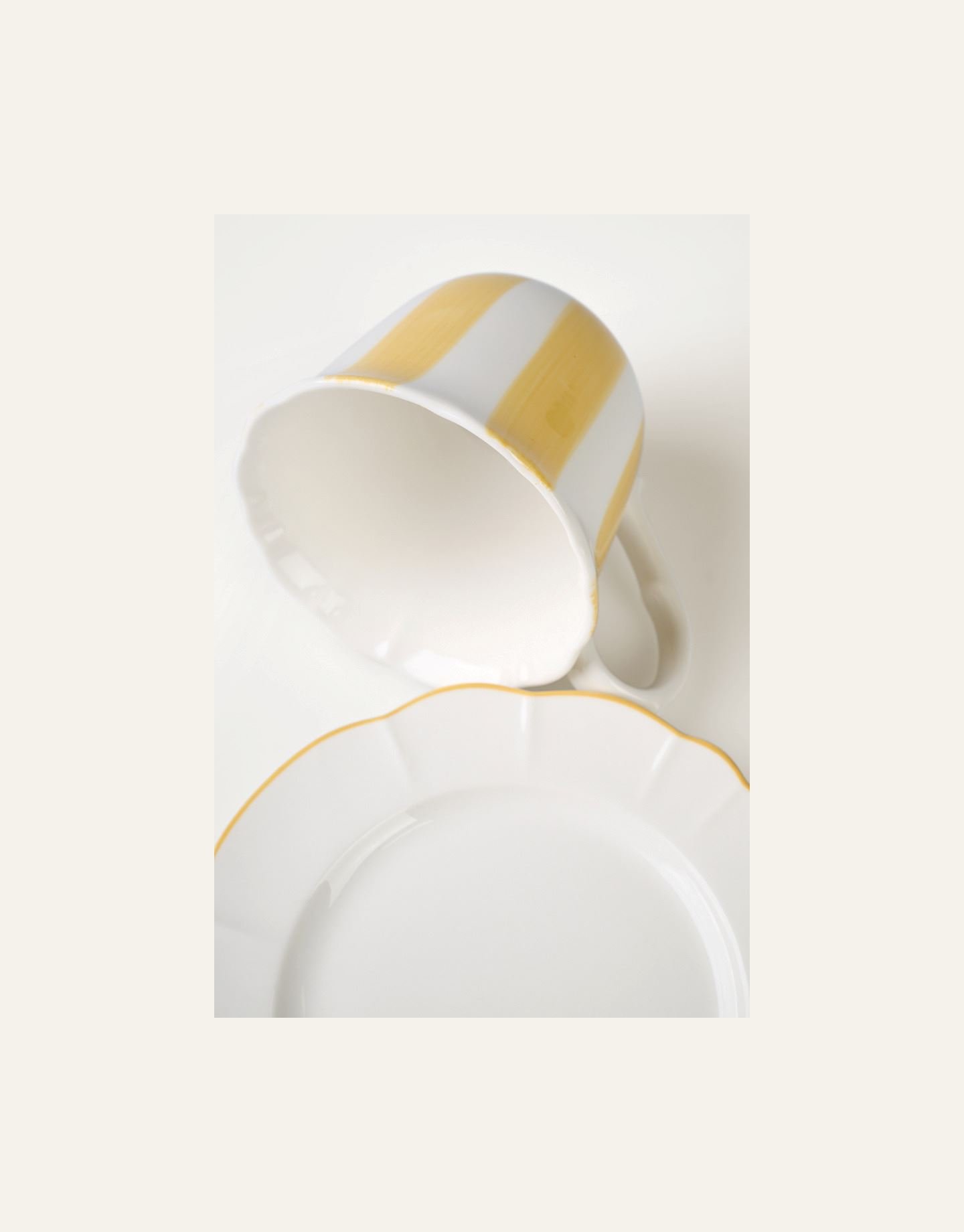 Kopp m/asjett gul - 3