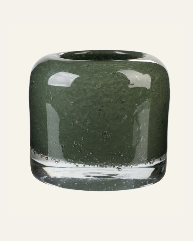 Telysholder mørk grønn - 12x12x10,5 cm mørk grønn - 1
