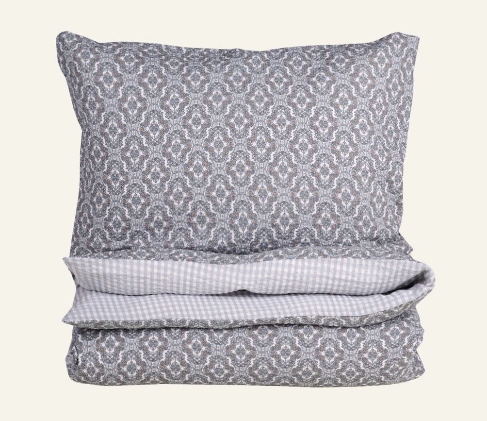 Krepp sengesett multi blå - 140x200 cm/50x70 cm multi blå - 1