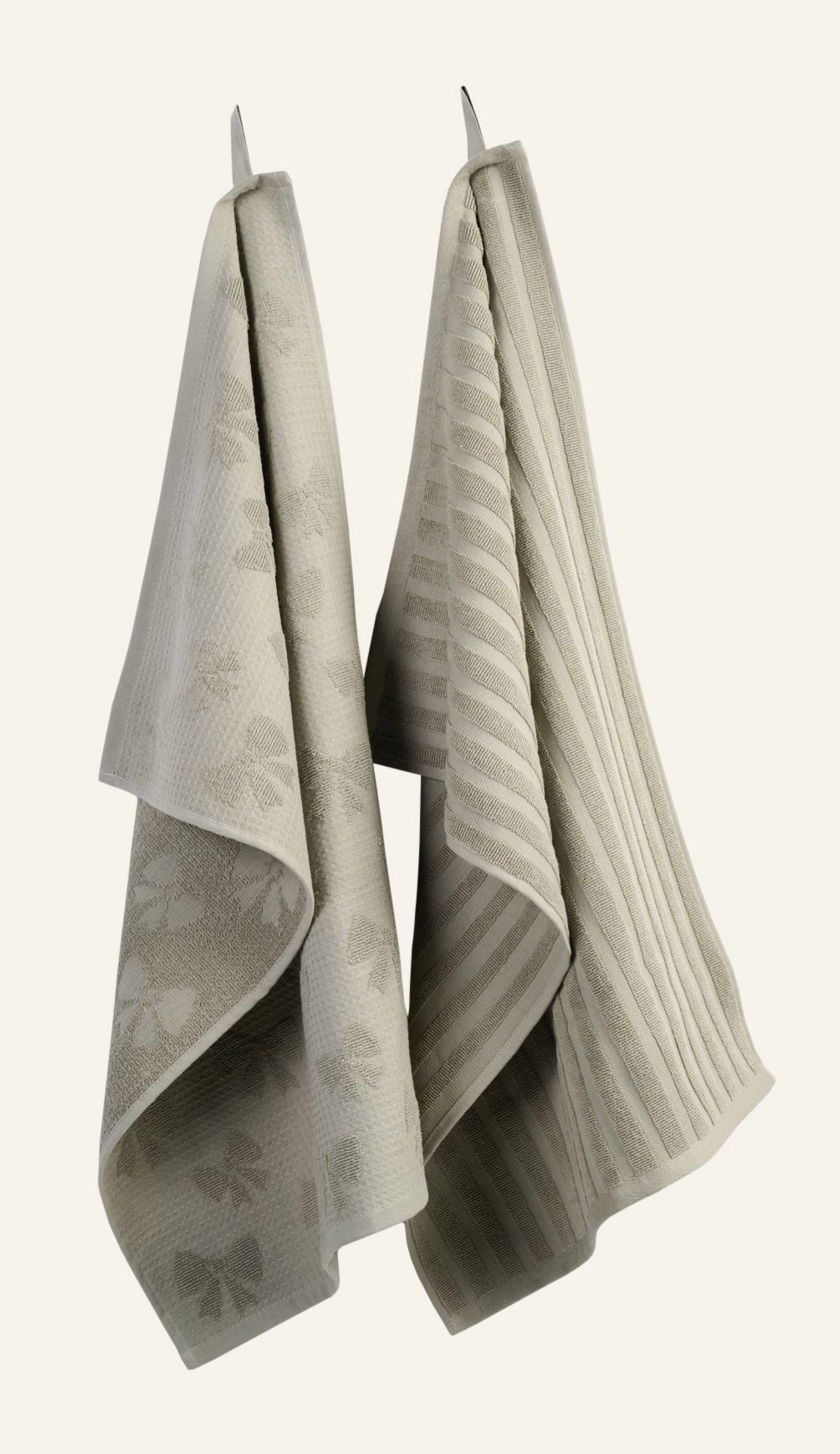 2pk kjøkkenhåndkle grønn - 70x45 cm grønn - 1