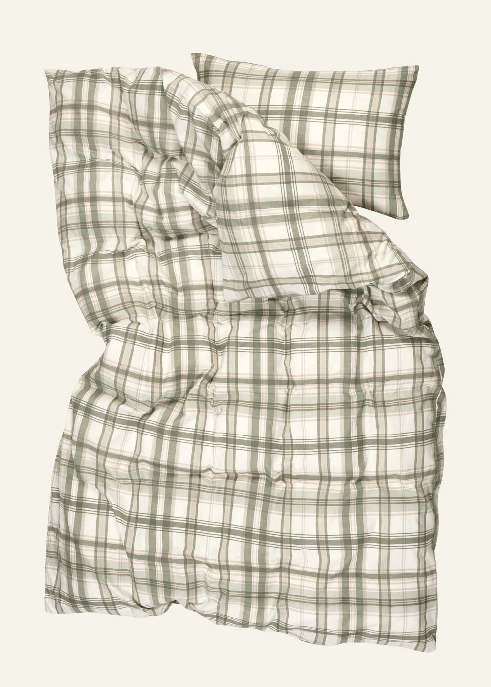 Flanell sengesett              multi grønn - 3