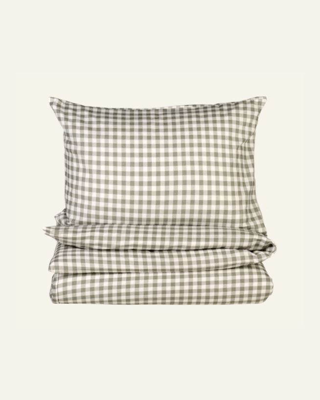 Flanell sengesett olivengrønn - 140x220 cm olivengrønn - 1