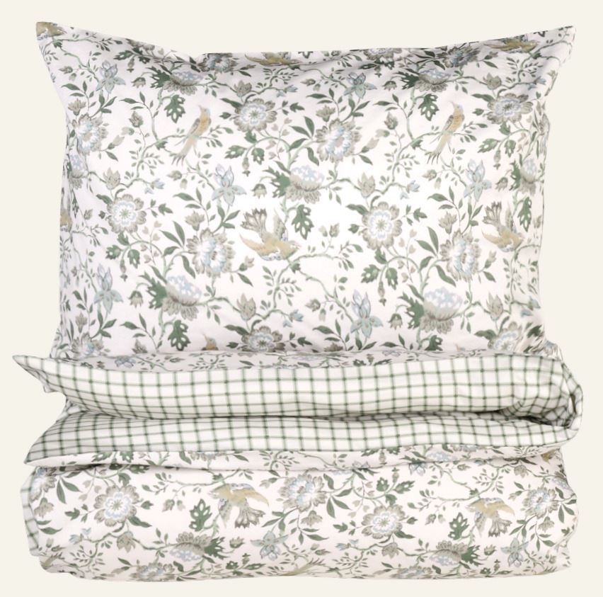 Sateng sengesett multi grønn - 140x220 cm multi grønn - 1