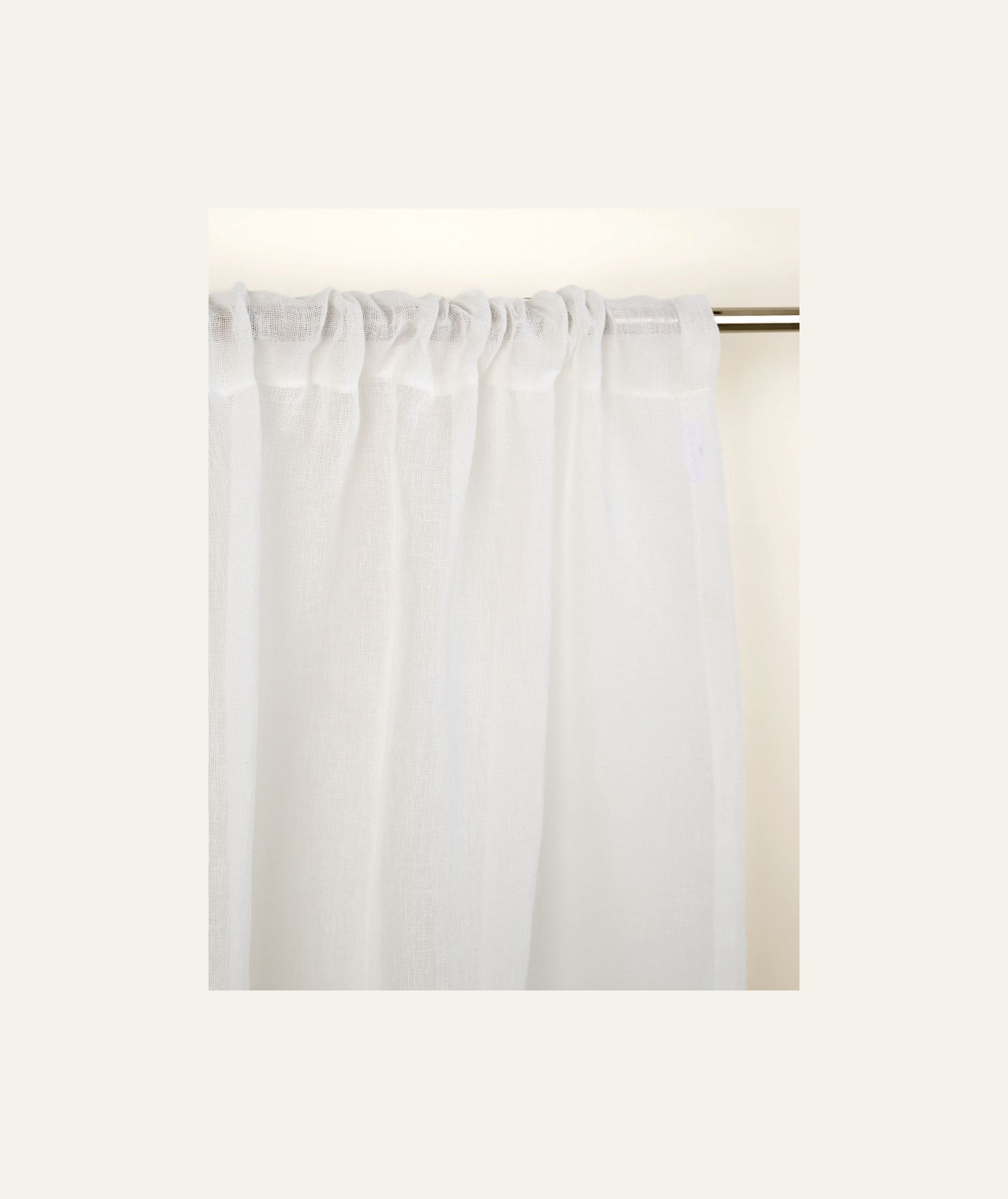 Gardinkappe lang offwhite - 2