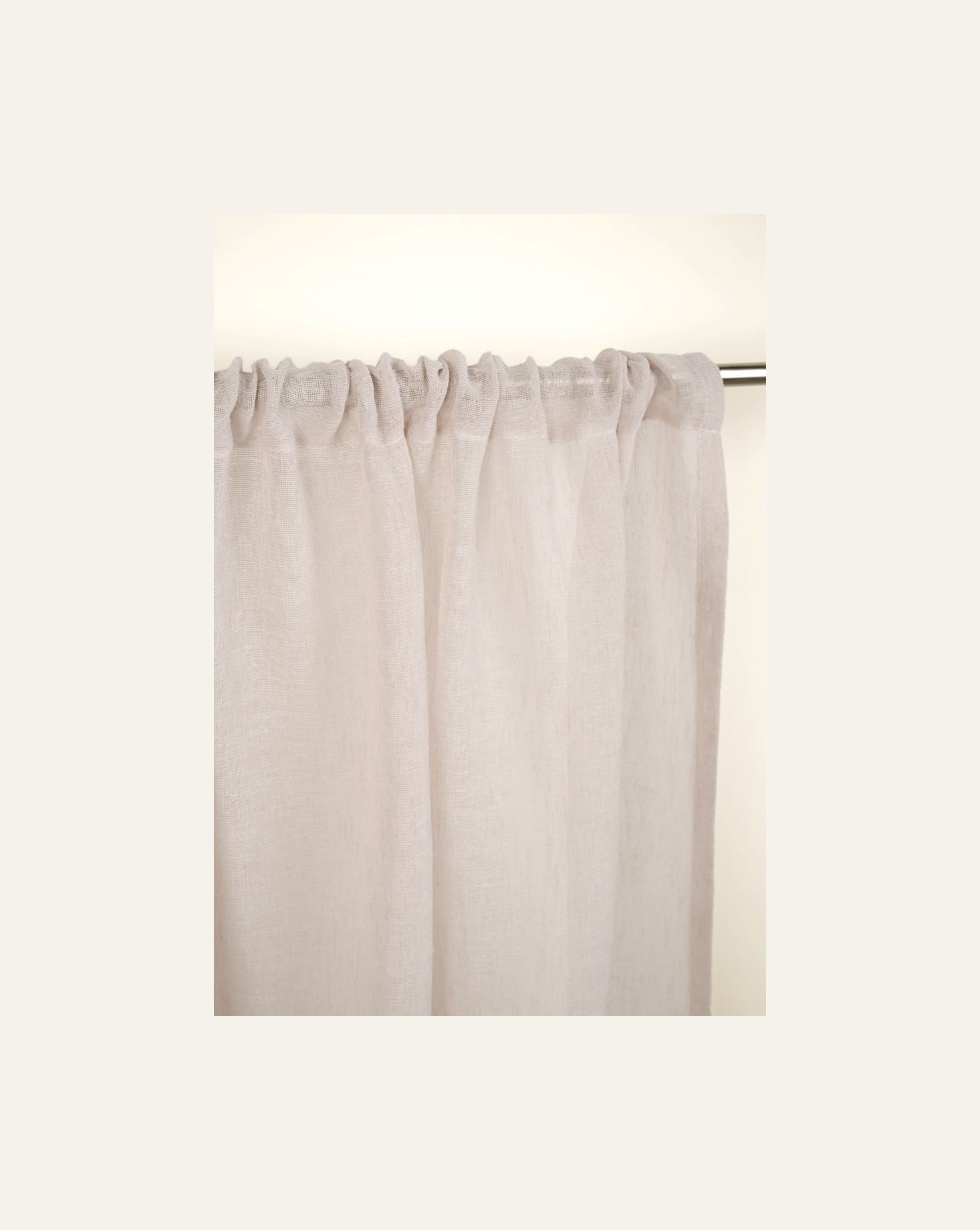 Gardinkappe lang lys beige - 9