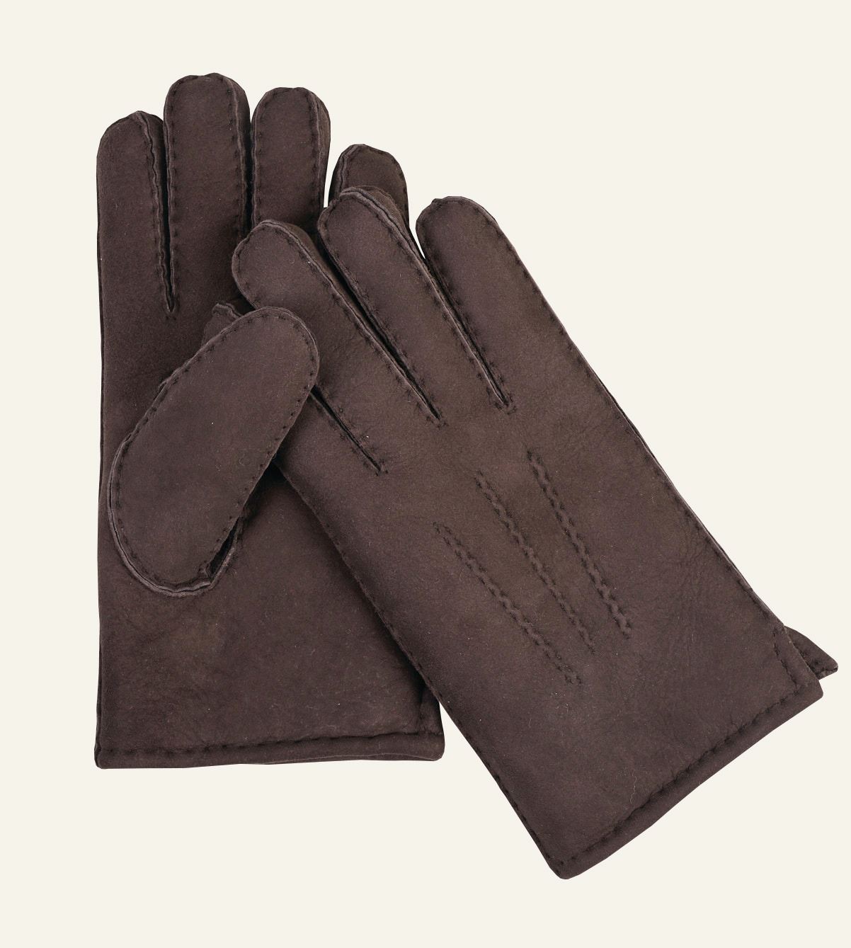 Skinnhanske mørk brun - one size mørk brun - 1