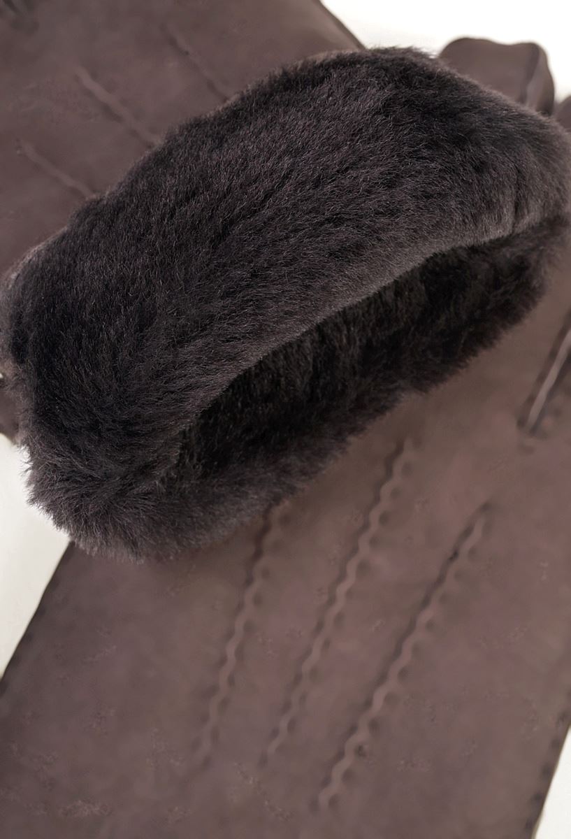 Skinnhanske mørk brun - 2