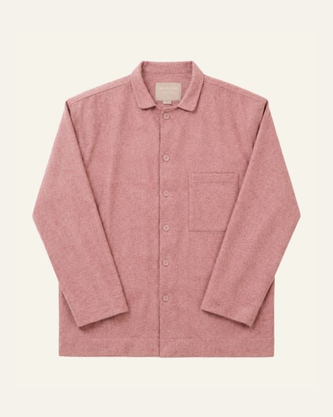 Garnfarget flanell pysjtopp gammelrosa - one size gammelrosa - 1