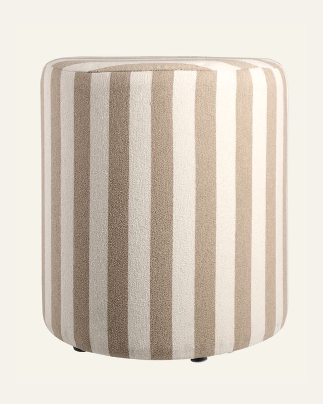 Puff multi beige - ø40x45 cm multi beige - 1