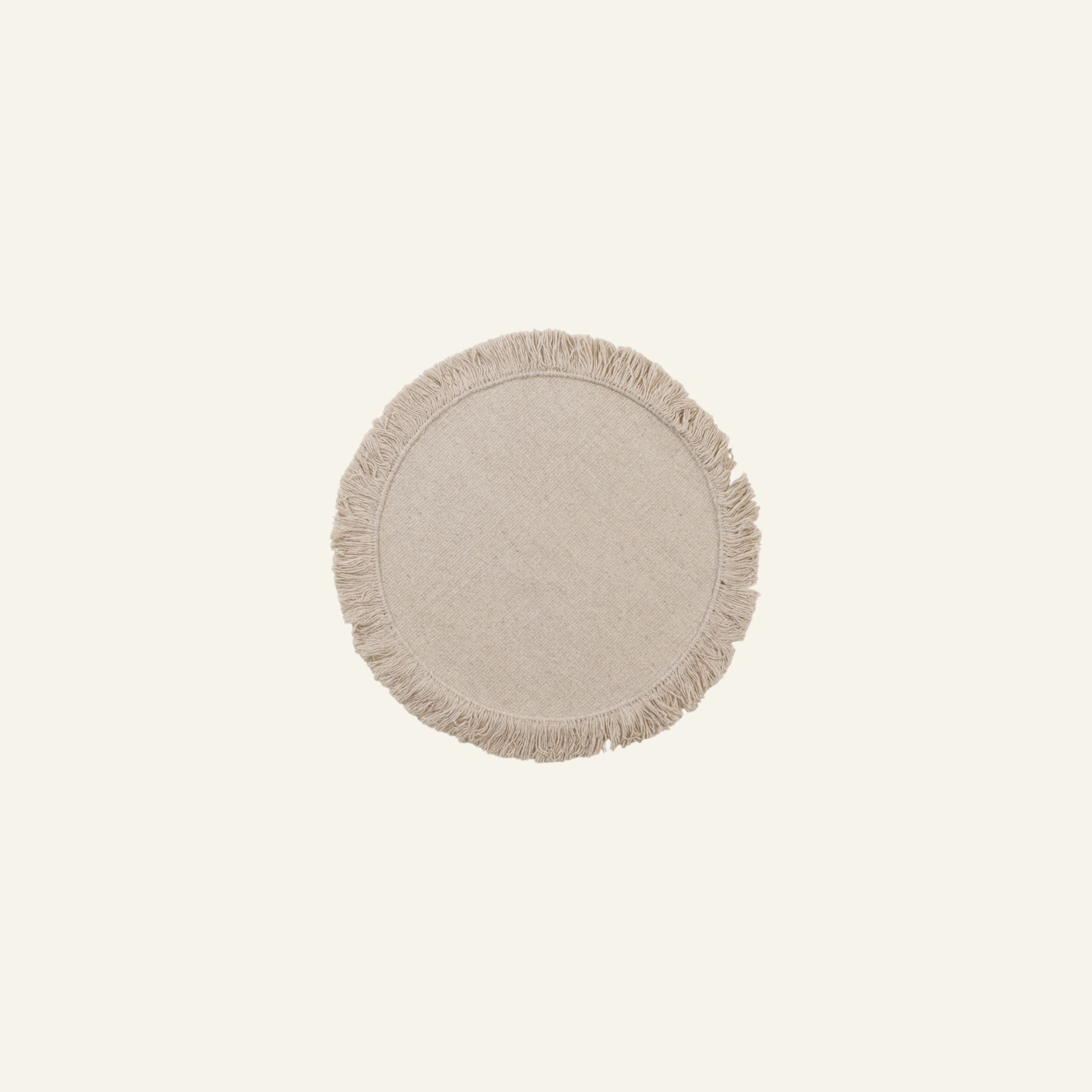 Rundt teppe lys beige - ø100 cm lys beige - 1