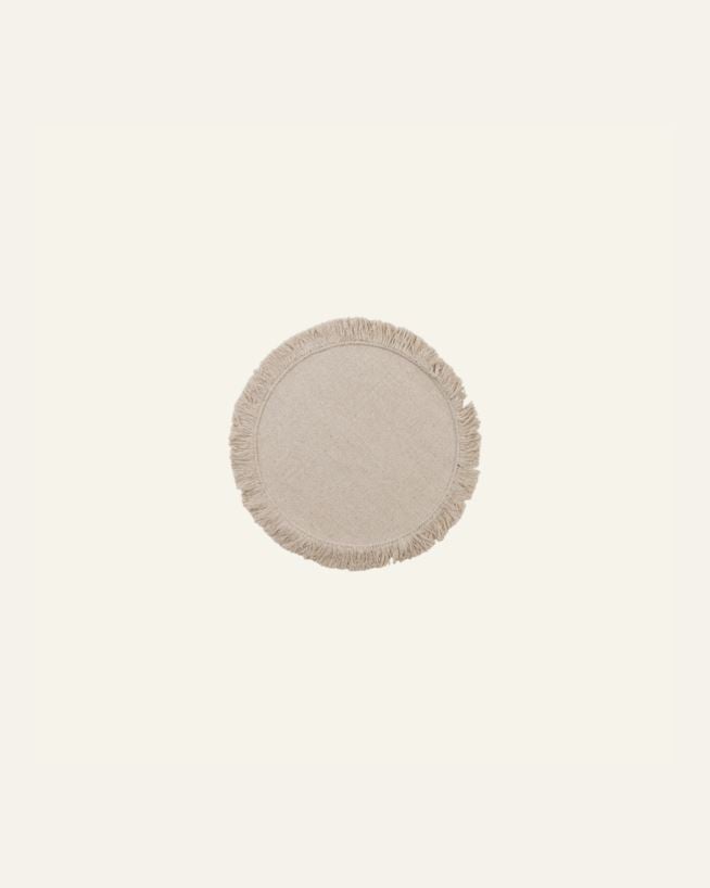Rundt teppe lys beige - ø100 cm lys beige - 1