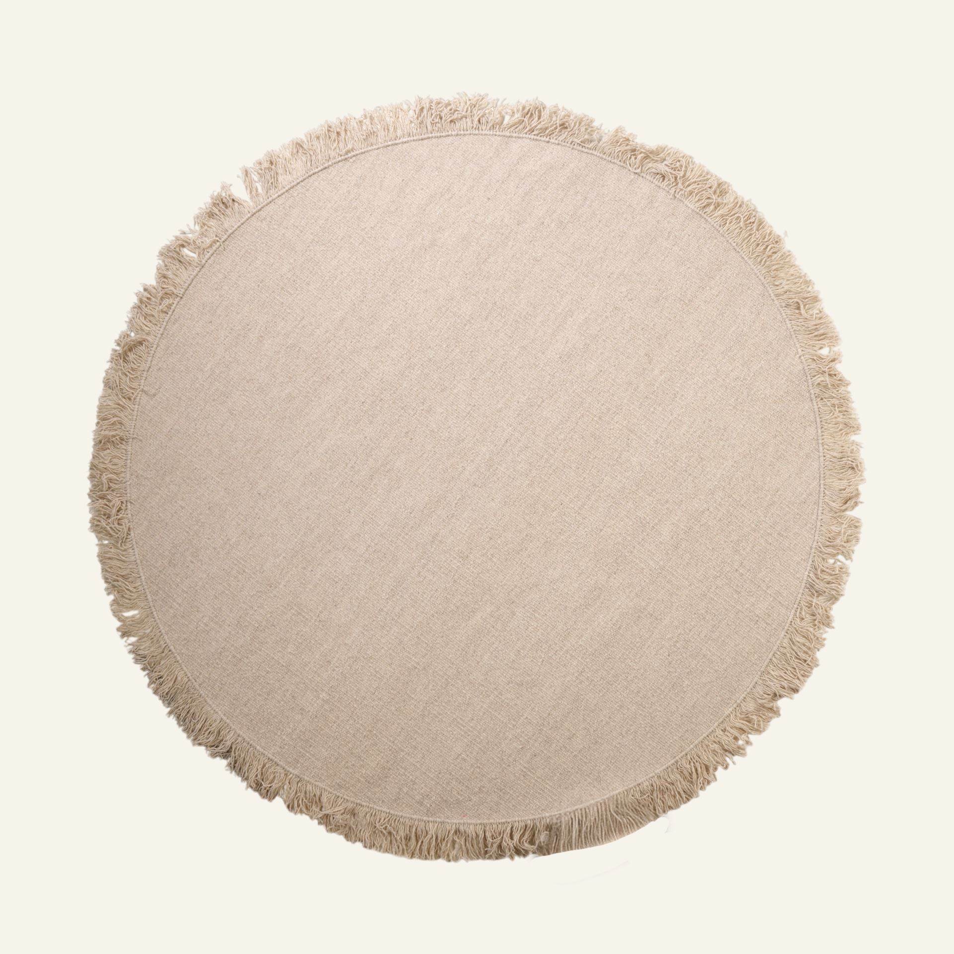 Rundt teppe lys beige - ø250 cm lys beige - 1
